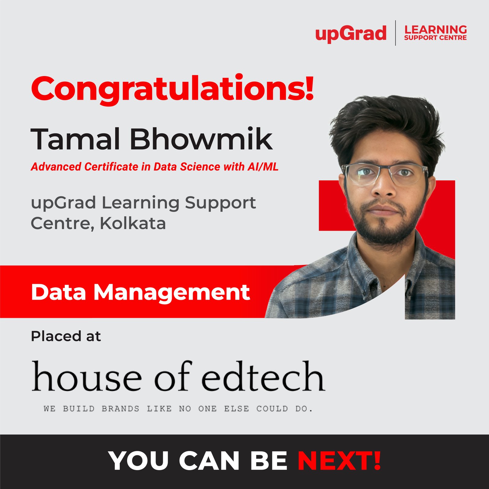Tamal Bhowmik placed at house of edtech